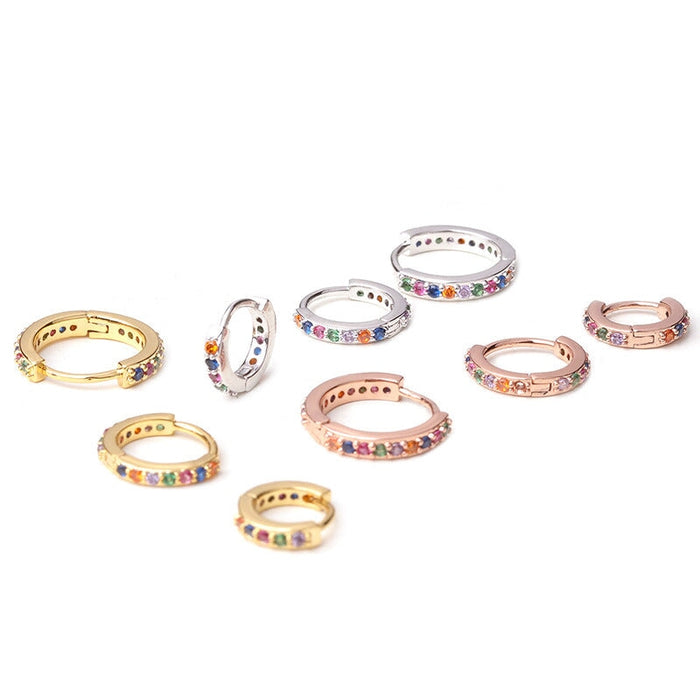 Wholesale micro-inlaid round stud earring puncture MOQ≥2 JDC-ES-Henst004 Piercings 亨森 Wholesale Jewelry JoyasDeChina Joyas De China