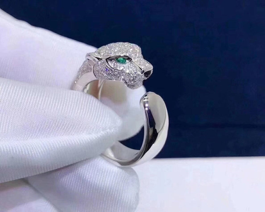 Wholesale micro inlaid zircon leopard head ring JDC-RS-BLX078 Rings 宝来兴 Wholesale Jewelry JoyasDeChina Joyas De China