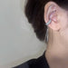 Wholesale micro-zircon C type tassel ear clip JDC-ES-ChiH003 Earrings 池豪 Wholesale Jewelry JoyasDeChina Joyas De China