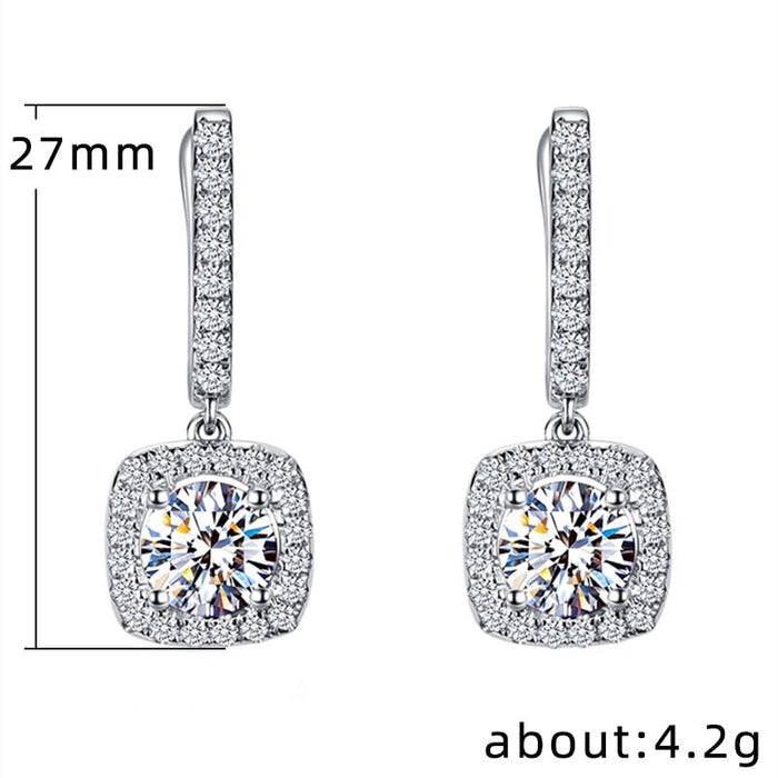 Wholesale micro-zircon earrings JDC-ES-Caos006 Earrings 曹适 Wholesale Jewelry JoyasDeChina Joyas De China