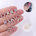 Wholesale micro-zircon stainless steel thin rod piercing stud earrings MOQ≥2 JDC-ES-Henst006 Piercings 亨森 Wholesale Jewelry JoyasDeChina Joyas De China