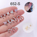 Wholesale micro-zircon stainless steel thin rod piercing stud earrings MOQ≥2 JDC-ES-Henst006 Piercings 亨森 silver 1# Wholesale Jewelry JoyasDeChina Joyas De China