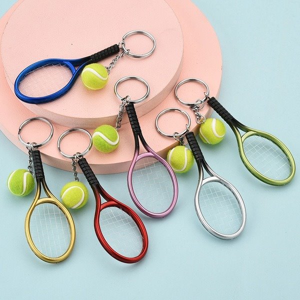 Wholesale Mini Tennis Racket CCB Metal Keychain JDC-KC-WS134 Keychains 围颂 Wholesale Jewelry JoyasDeChina Joyas De China