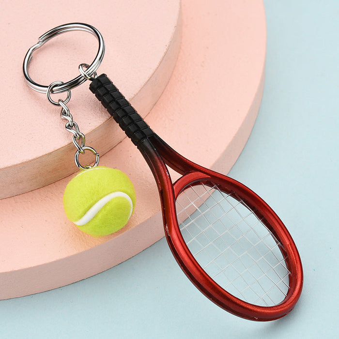 Wholesale Mini Tennis Racket CCB Metal Keychain JDC-KC-WS134 Keychains 围颂 Wholesale Jewelry JoyasDeChina Joyas De China