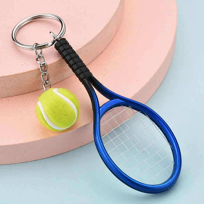 Wholesale Mini Tennis Racket CCB Metal Keychain JDC-KC-WS134 Keychains 围颂 Wholesale Jewelry JoyasDeChina Joyas De China