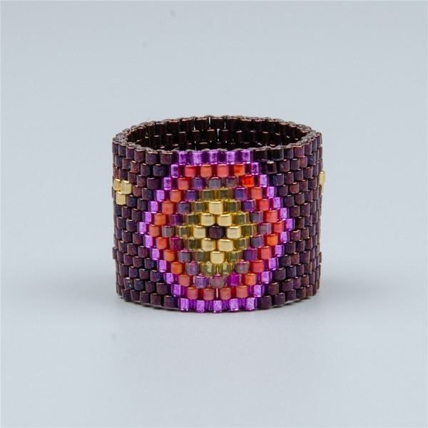 Bulk Jewelry Wholesale Miyuki rice beads hand woven ring jdc-gbh115 Wholesale factory from China YIWU China