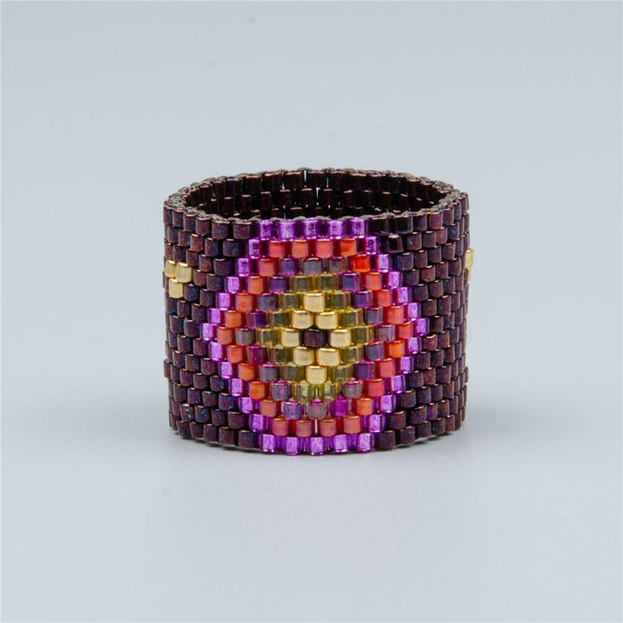 Bulk Jewelry Wholesale Miyuki rice beads hand woven ring jdc-gbh115 Wholesale factory from China YIWU China