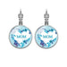 Wholesale MOM Heart Shaped Metal Glass Earrings JDC-ES-NingX001 Keychains 柠祥 64006308 Wholesale Jewelry JoyasDeChina Joyas De China