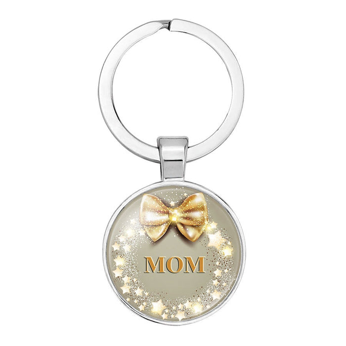 Wholesale MOM Mother's Day Gift Alloy Glass Keychain JDC-KC-NingX002 Keychains 柠祥 13003505 Wholesale Jewelry JoyasDeChina Joyas De China
