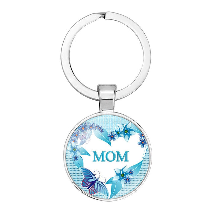 Wholesale MOM Mother's Day Gift Alloy Glass Keychain JDC-KC-NingX002 Keychains 柠祥 Wholesale Jewelry JoyasDeChina Joyas De China