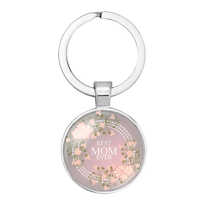 Wholesale MOM Mother's Day Gift Alloy Glass Keychain JDC-KC-NingX002 Keychains 柠祥 Wholesale Jewelry JoyasDeChina Joyas De China