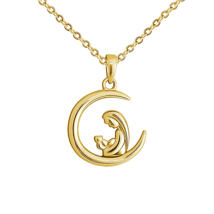 Wholesale moon drop oil Necklace Mother's Day gift JDC-NE-Mail016 Necklaces 麦伦 M2894 gold Wholesale Jewelry JoyasDeChina Joyas De China