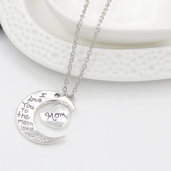 Wholesale moon love letter necklaces JDC-NE-D013 Necklaces 晴雯 Wholesale Jewelry JoyasDeChina Joyas De China