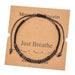 Wholesale Morse Code Black Iron Stone Beaded Braided Bracelet JDC-BT-ZhuJ002 Bracelet 诛积 Wholesale Jewelry JoyasDeChina Joyas De China