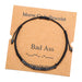 Wholesale Morse Code Black Iron Stone Beaded Braided Bracelet JDC-BT-ZhuJ002 Bracelet 诛积 Wholesale Jewelry JoyasDeChina Joyas De China