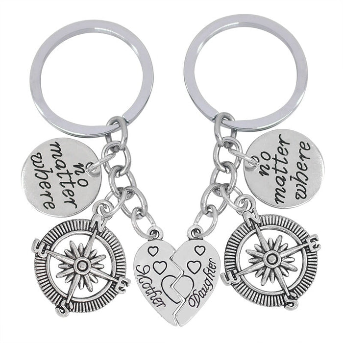 Wholesale Mother's Day Compass Alloy Keychain JDC-KC-TianG018 Keychains 天高 A Wholesale Jewelry JoyasDeChina Joyas De China