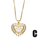 Wholesale Mother's Day Cutout Diamond Heart Necklace JDC-NE-AOS013 Necklaces 翱昇 C Wholesale Jewelry JoyasDeChina Joyas De China