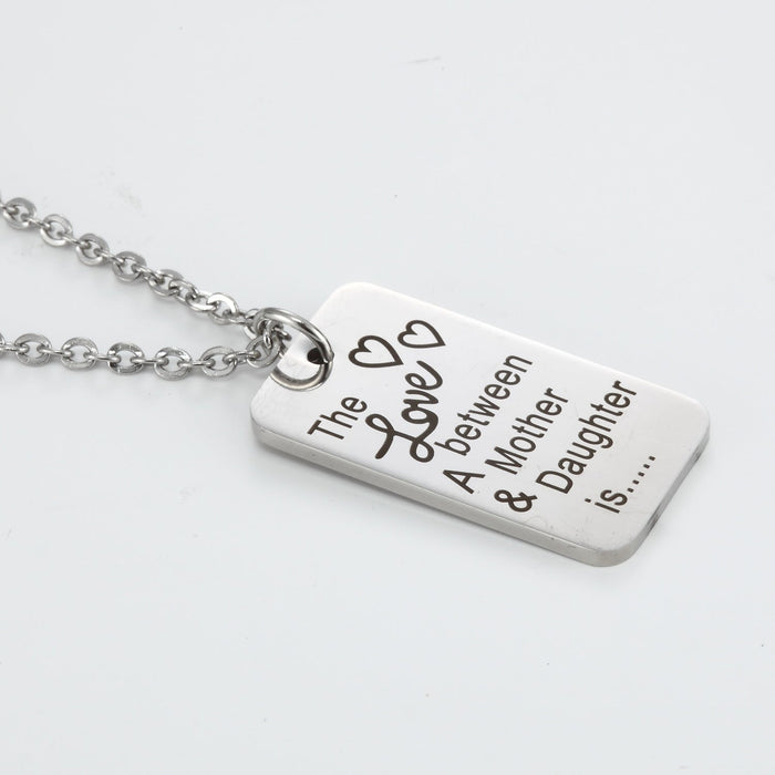 Wholesale mother's Day DIY Stainless Steel Necklace JDC-NE-Mail013 Necklaces 麦伦 Mother daughter Necklace Wholesale Jewelry JoyasDeChina Joyas De China