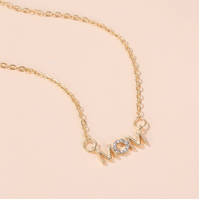 Wholesale mother's day English letter clavicle copper necklaces JDC-NE-D011 Necklaces 晴雯 Wholesale Jewelry JoyasDeChina Joyas De China