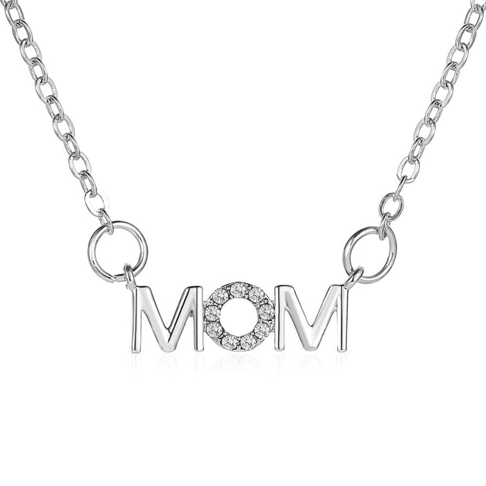 Wholesale mother's day English letter clavicle copper necklaces JDC-NE-D011 Necklaces 晴雯 Wholesale Jewelry JoyasDeChina Joyas De China