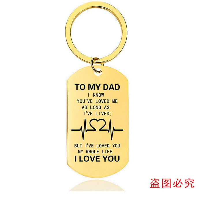 Wholesale Mother's Day Father's Day Metal Keychain JDC-KC-GangGu014 Keychains 钢古 Wholesale Jewelry JoyasDeChina Joyas De China