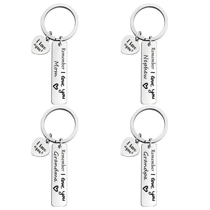 Wholesale Mother's Day Father's Day Polished Metal Gift Keychain JDC-KC-GangGu002 Keychains 钢古 Wholesale Jewelry JoyasDeChina Joyas De China