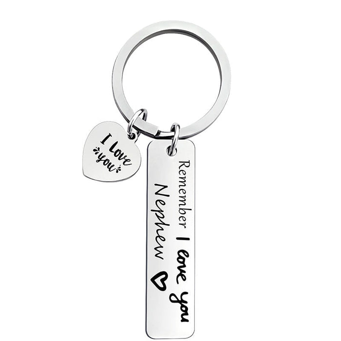 Wholesale Mother's Day Father's Day Polished Metal Gift Keychain JDC-KC-GangGu002 Keychains 钢古 Wholesale Jewelry JoyasDeChina Joyas De China