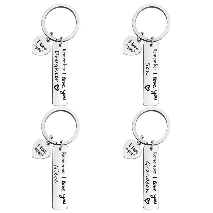 Wholesale Mother's Day Father's Day Polished Metal Gift Keychain JDC-KC-GangGu002 Keychains 钢古 Wholesale Jewelry JoyasDeChina Joyas De China