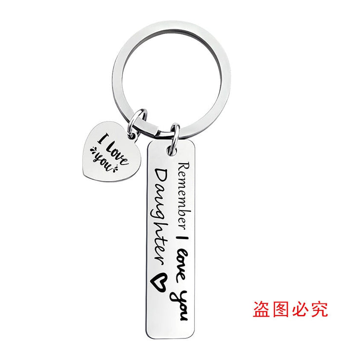 Wholesale Mother's Day Father's Day Polished Metal Gift Keychain JDC-KC-GangGu002 Keychains 钢古 CX0009 Wholesale Jewelry JoyasDeChina Joyas De China