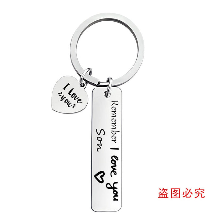 Wholesale Mother's Day Father's Day Polished Metal Gift Keychain JDC-KC-GangGu002 Keychains 钢古 CX0010 Wholesale Jewelry JoyasDeChina Joyas De China