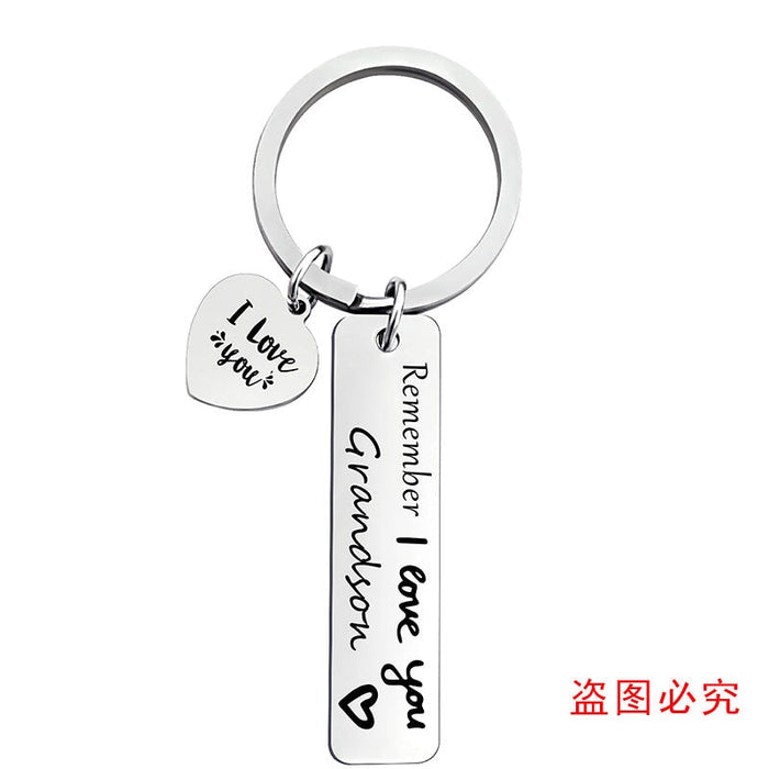 Wholesale Mother's Day Father's Day Polished Metal Gift Keychain JDC-KC-GangGu002 Keychains 钢古 CX0012 Wholesale Jewelry JoyasDeChina Joyas De China