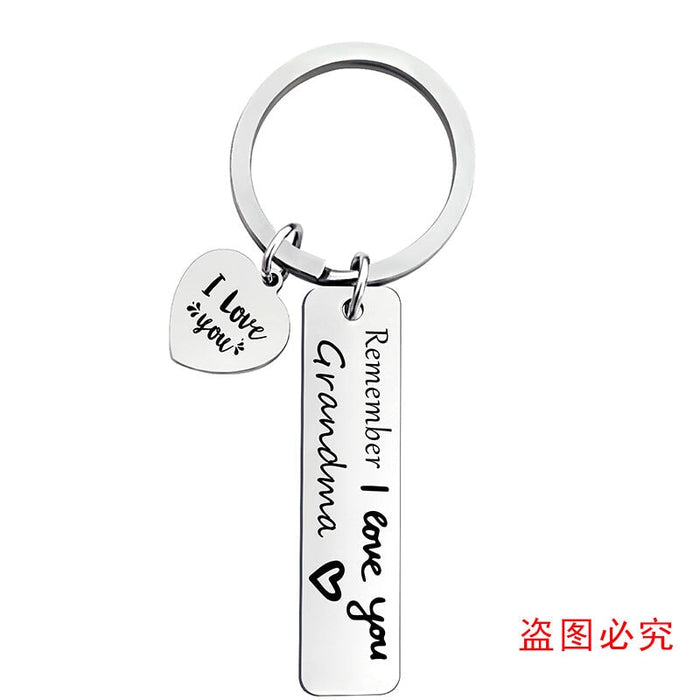 Wholesale Mother's Day Father's Day Polished Metal Gift Keychain JDC-KC-GangGu002 Keychains 钢古 CX0015 Wholesale Jewelry JoyasDeChina Joyas De China
