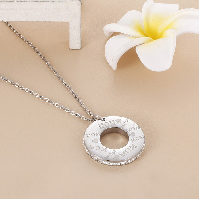 Wholesale mother's Day gift fashion titanium steel necklaces JDC-NE-Kalun001 necklaces 卡龙 Wholesale Jewelry JoyasDeChina Joyas De China