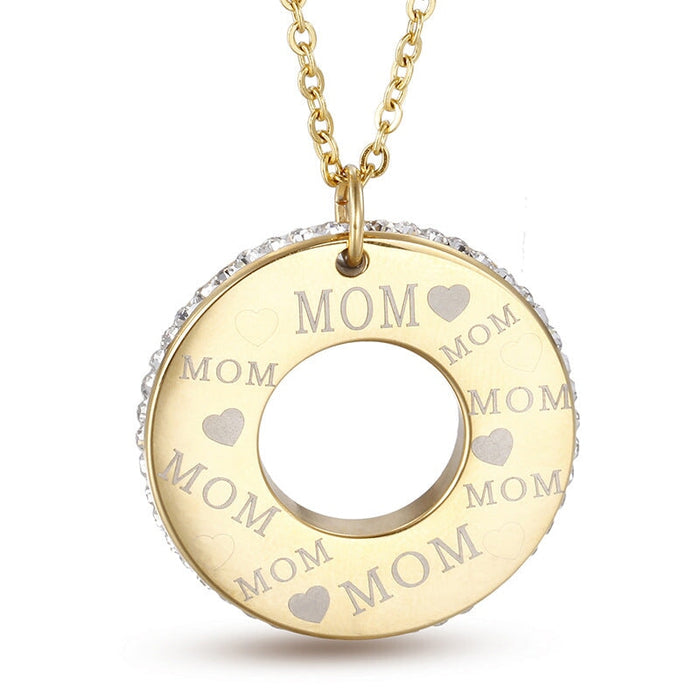 Wholesale mother's Day gift fashion titanium steel necklaces JDC-NE-Kalun001 necklaces 卡龙 KP52452-K Wholesale Jewelry JoyasDeChina Joyas De China