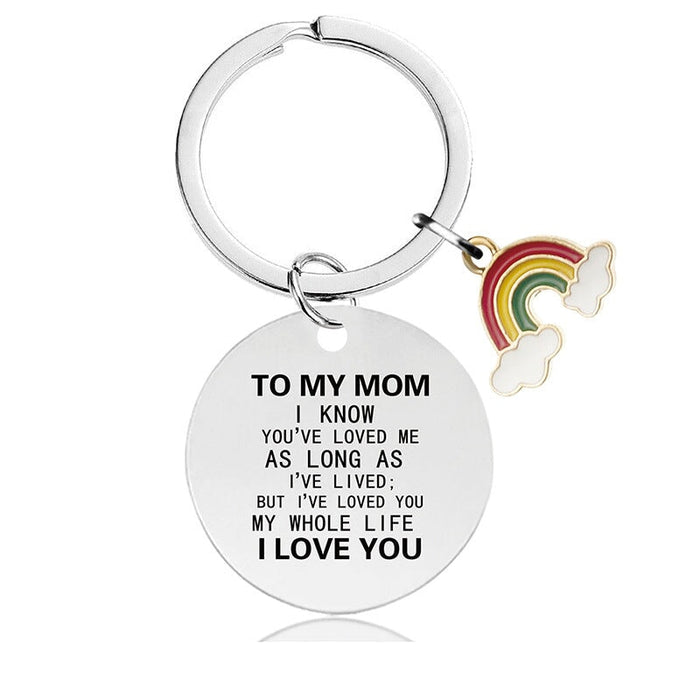 Wholesale Mother's Day Gift Rainbow Electroplated Metal Keychain JDC-KC-GangGu004 Keychains 钢古 Wholesale Jewelry JoyasDeChina Joyas De China