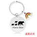 Wholesale Mother's Day Gift Rainbow Electroplated Metal Keychain JDC-KC-GangGu004 Keychains 钢古 Wholesale Jewelry JoyasDeChina Joyas De China