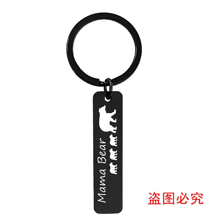 Wholesale Mother's Day Gift Stainless Steel Plating Metal Keychain JDC-KC-GangGu003 Keychains 钢古 F00023 black Wholesale Jewelry JoyasDeChina Joyas De China