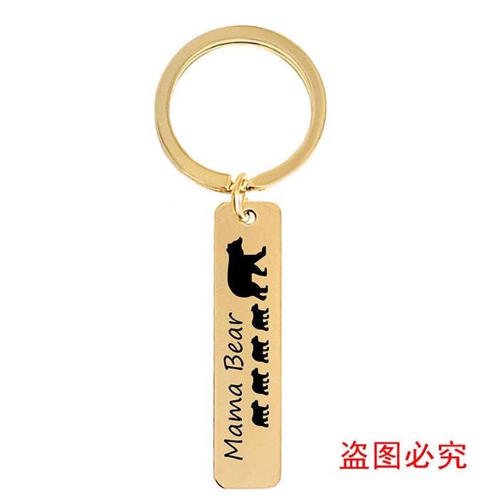 Wholesale Mother's Day Gift Stainless Steel Plating Metal Keychain JDC-KC-GangGu003 Keychains 钢古 F00024 gold Wholesale Jewelry JoyasDeChina Joyas De China