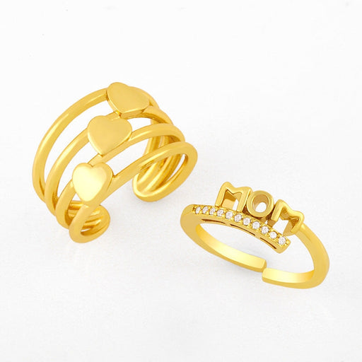 Wholesale Mother's Day Letter Love Multi-Layer Opening Ring JDC-RS-AOS004 Rings 翱昇 Wholesale Jewelry JoyasDeChina Joyas De China