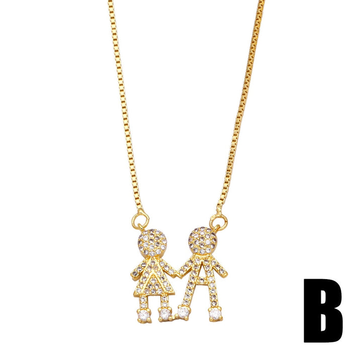 Wholesale Mother's Day Love Necklace JDC-NE-AOS010 Necklaces 翱昇 B Wholesale Jewelry JoyasDeChina Joyas De China