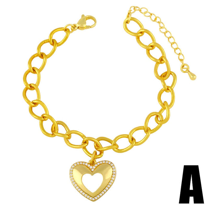 Wholesale Mother's Day peach letter copper bracelet JDC-BT-AOS001 Bracelet 翱昇 A Wholesale Jewelry JoyasDeChina Joyas De China