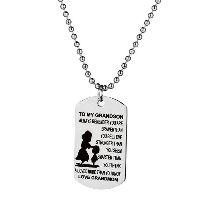 Wholesale mother's Day polished stainless steel necklace JDC-NE-Mail012 Necklaces 麦伦 Wholesale Jewelry JoyasDeChina Joyas De China