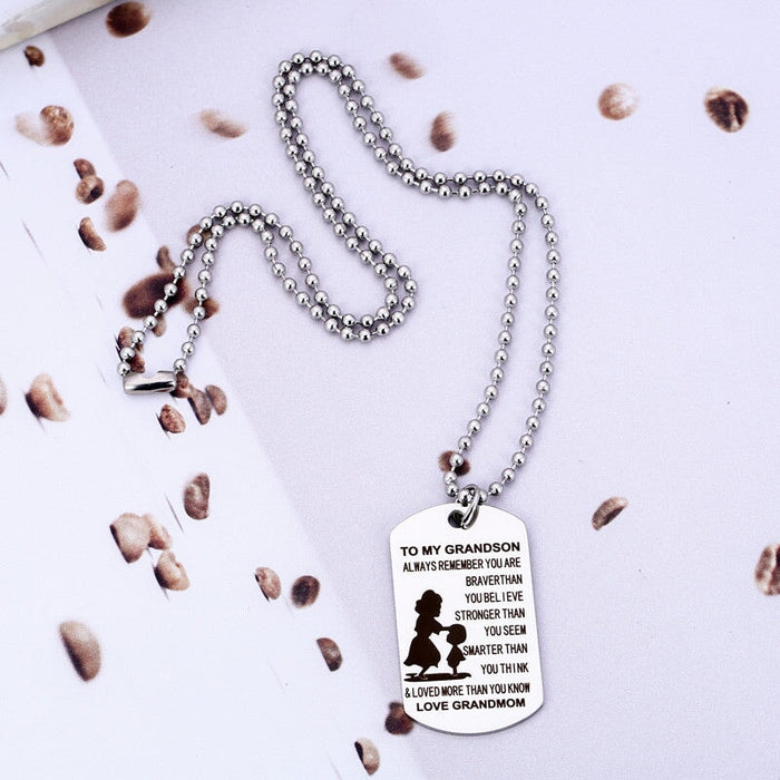 Wholesale mother's Day polished stainless steel necklace JDC-NE-Mail012 Necklaces 麦伦 Wholesale Jewelry JoyasDeChina Joyas De China