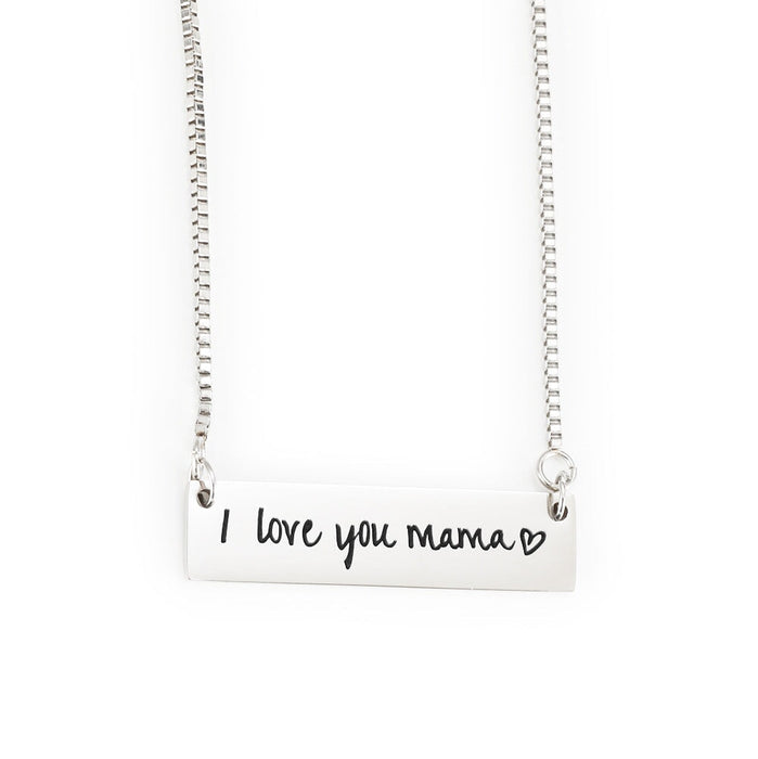 Wholesale mother's Day stainless steel Engraved Necklace JDC-NE-Mail006 Necklaces 麦伦 steel Wholesale Jewelry JoyasDeChina Joyas De China