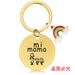 Wholesale Mother's Day Stainless Steel Round Plate Rainbow Metal Keychain JDC-KC-GangGu010 Keychains 钢古 Wholesale Jewelry JoyasDeChina Joyas De China