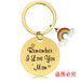 Wholesale Mother's Day Stainless Steel Round Plate Rainbow Metal Keychain JDC-KC-GangGu010 Keychains 钢古 Wholesale Jewelry JoyasDeChina Joyas De China