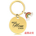 Wholesale Mother's Day Stainless Steel Round Plate Rainbow Metal Keychain JDC-KC-GangGu010 Keychains 钢古 Wholesale Jewelry JoyasDeChina Joyas De China