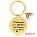 Wholesale Mother's Day Stainless Steel Round Plate Rainbow Metal Keychain JDC-KC-GangGu010 Keychains 钢古 CHY011 Wholesale Jewelry JoyasDeChina Joyas De China