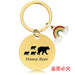 Wholesale Mother's Day Stainless Steel Round Plate Rainbow Metal Keychain JDC-KC-GangGu010 Keychains 钢古 CHY015 Wholesale Jewelry JoyasDeChina Joyas De China