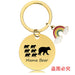Wholesale Mother's Day Stainless Steel Round Plate Rainbow Metal Keychain JDC-KC-GangGu010 Keychains 钢古 CHY018 Wholesale Jewelry JoyasDeChina Joyas De China